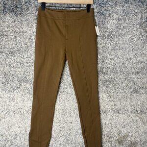 Anthropologie The Essential Slim Pants Womens 0 Stretch Pull On Zipper Detail